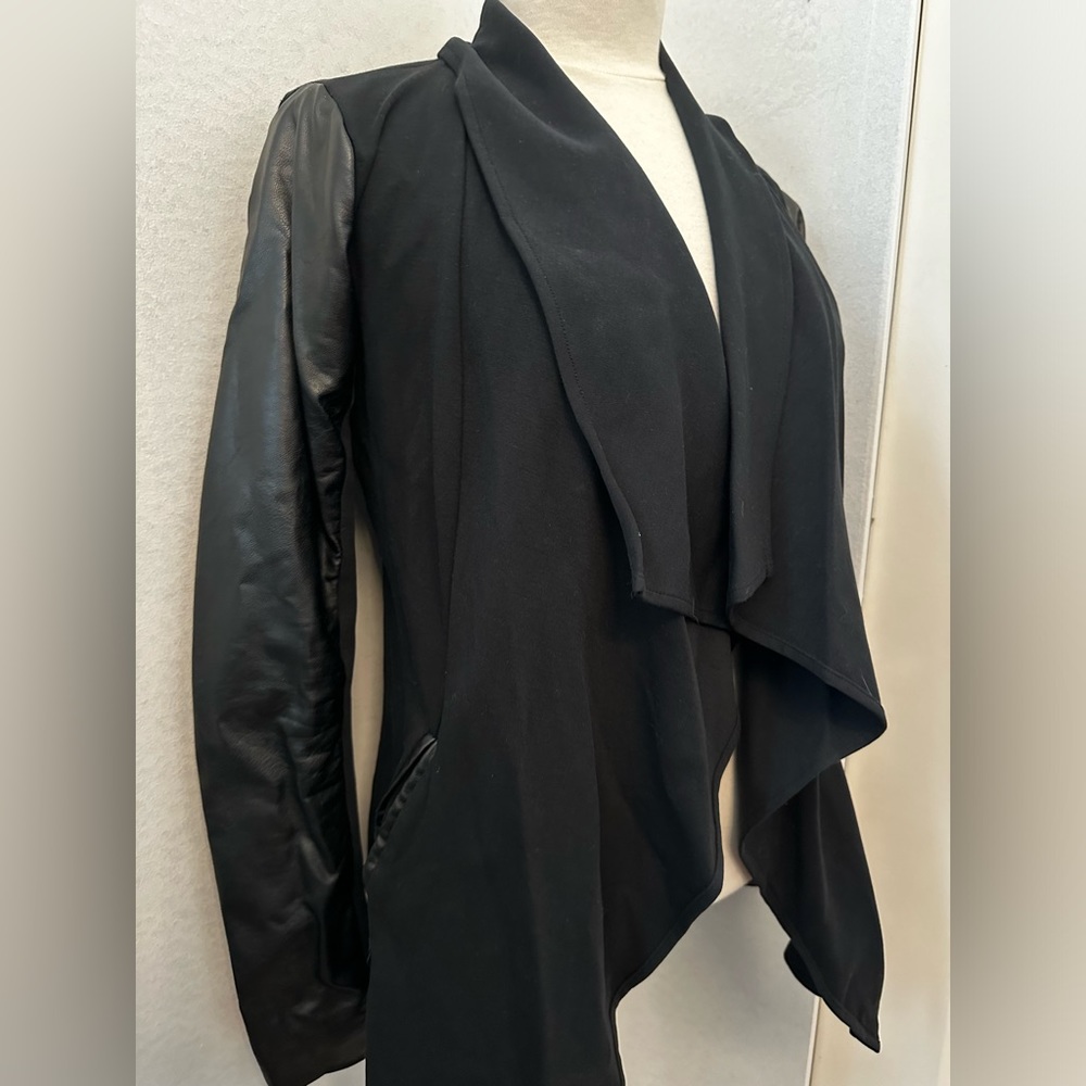 Rudsak blazer coat with leather sleeves